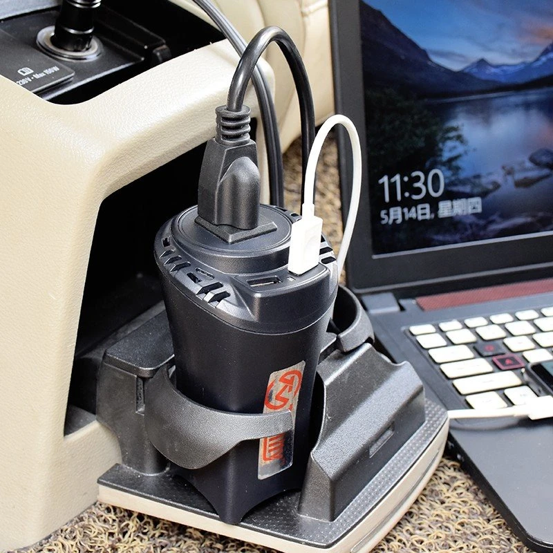 150W Cup Holder Power Inverter 12V To 110V With Dual USB Ports (3.1A) best